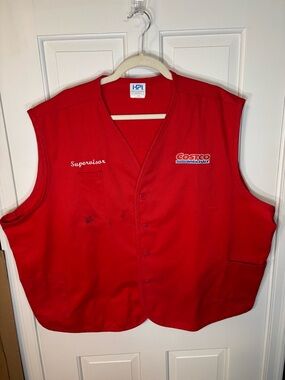 Red Costco Wholesale Supervisor Vest 2XL Unisex High Performance Identity HPI